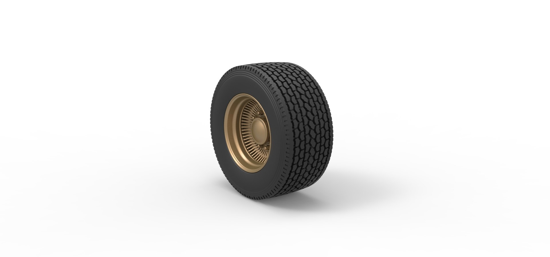 Diecast Super Single Custom Wire Wheel Of Semi Truck Scale 1 To 25 3D ...