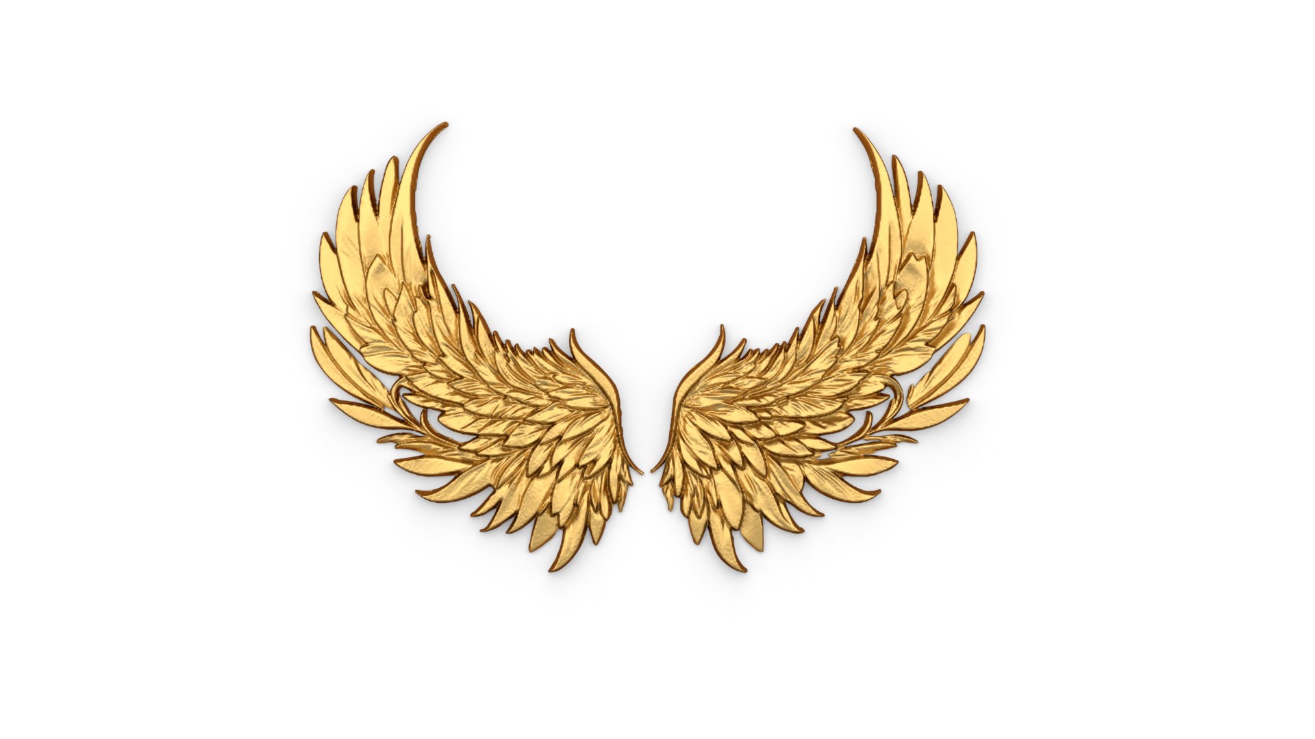3D Wings Printable carved decor 04 - TurboSquid 2174186