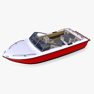 3D Speedboat Low-poly PBR