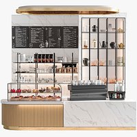 Coffee point with coffee machine and desserts in TRC 888