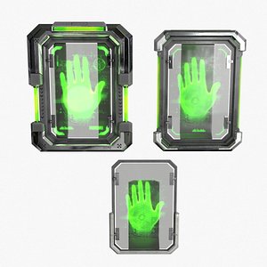 3D model Sci-Fi Digital Hand Scanner Collection