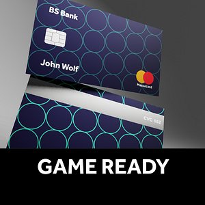 Credit Card low poly 3D model