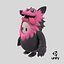 Fall Guys Wolf Skin Game Character 8K