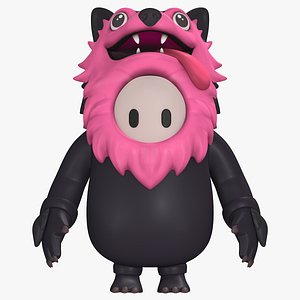 Fall Guys Wolf Skin Game Character 8K