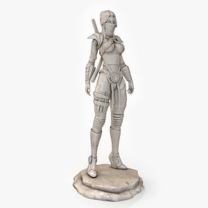 3d assassin statue model