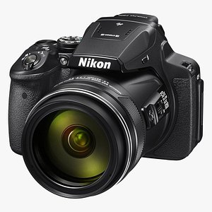Nikon COOLPIX P900 Digital Camera - Black 3D model