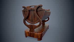 Stylized cradle for children bed PBR game ready Low-poly 3D model 3D
