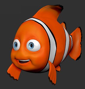 3d clown fish model