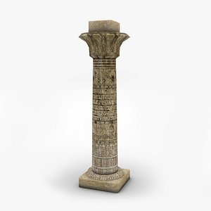 3D model egyptian columns
