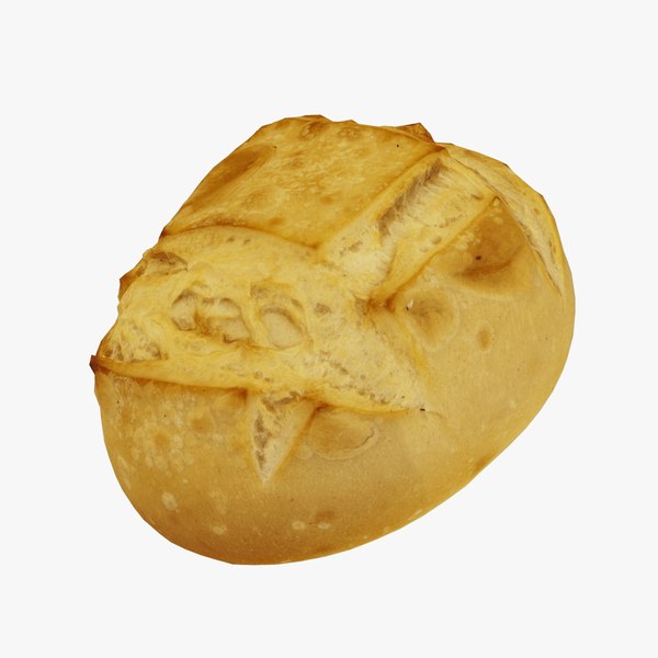 Crusty Round Italian Bread - Real-Time 3D Scanned 3D model