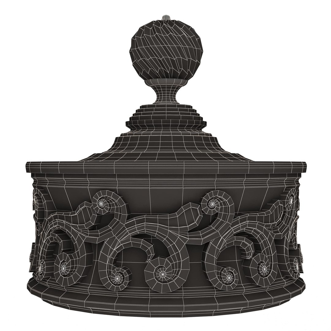 3D Model Casket Carved 012 White - TurboSquid 2207827