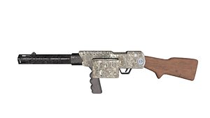 Survival Combat Rifle Post Apocalyptic PBR Game Weapon 3D model