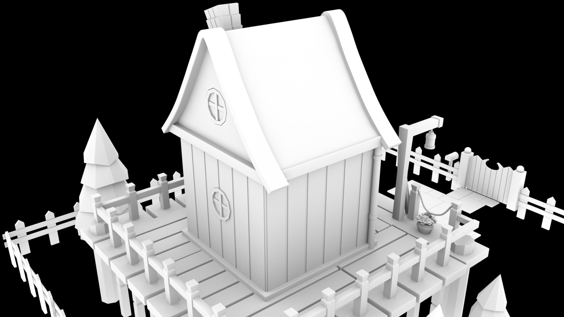 3D LOW POLY HOUSE Model - TurboSquid 2041534