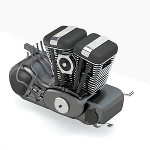 Motorcycle Engine 4 3D model