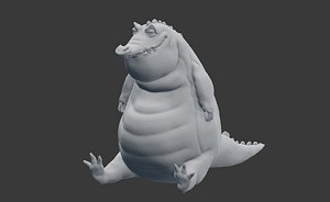 3D funny crocodile model