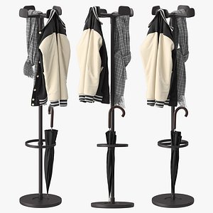 3D Four Leaves  Coat Rack model