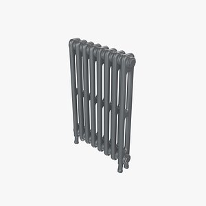 Classic Cast Iron Radiator 2C8 3D model