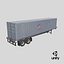 3D ISO Shipping Container Semi Trailer