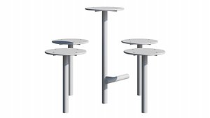 Outdoor stool Bistrot mmcite 3D model