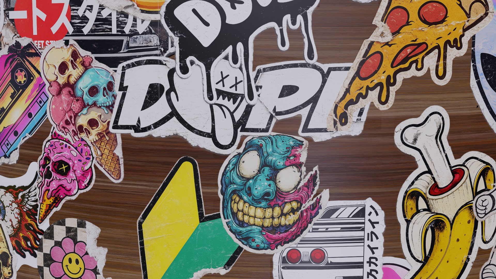 100 Realistic Stickers Collection DecalMachine Compatible model https://p.turbosquid.com/ts-thumb/1u/YnOWo7/JP/stickers004/png/1783746678/1920x1080/fit_q87/6dcb64d858525cca6bc70923c7ebd82608186ed5/stickers004.jpg