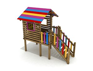 Play Equipments 11 Wood Playhouse