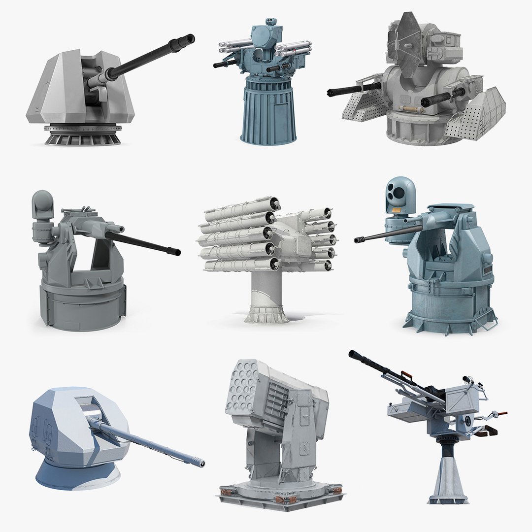 Deck Guns Collection 3 3D model preview