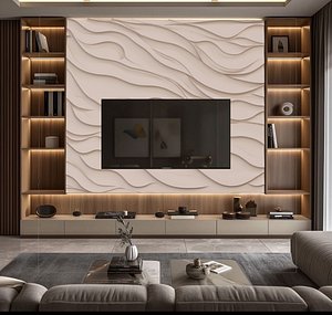 decor set wall tv panel wall relief mural CNC 65