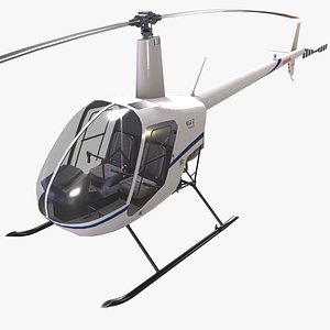 Robinson R22 White Static --35--