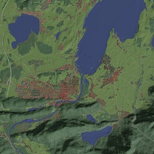 3D Fussen Germany - city and urban model