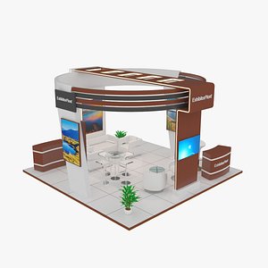 3D Exhibition Booth Round model
