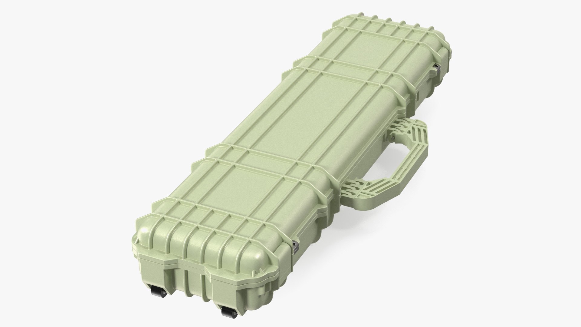 Waterproof Hard Rifle Case Green 3D model preview