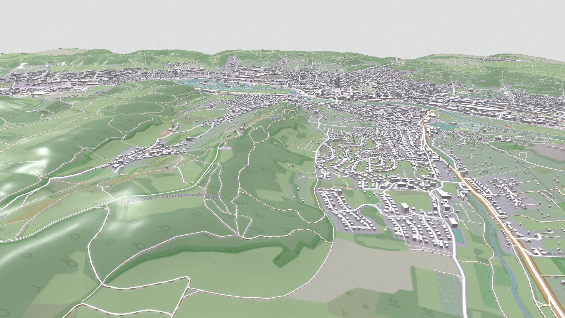 Cityscape Jena Germany model - TurboSquid 2149685
