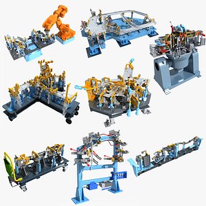 Collection of Industrial Equipment 38 39 40 43 46 47 48 49 3D