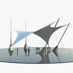 3D Tensile Structure Canopy 7 model