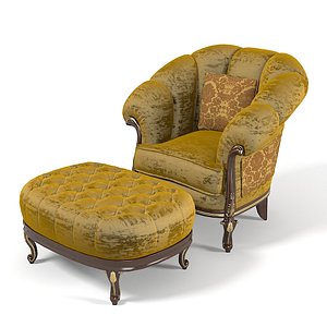 Galimbertimario Valeria armchair with pouf