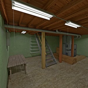 c4d house basement