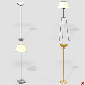 3d model lamp standing