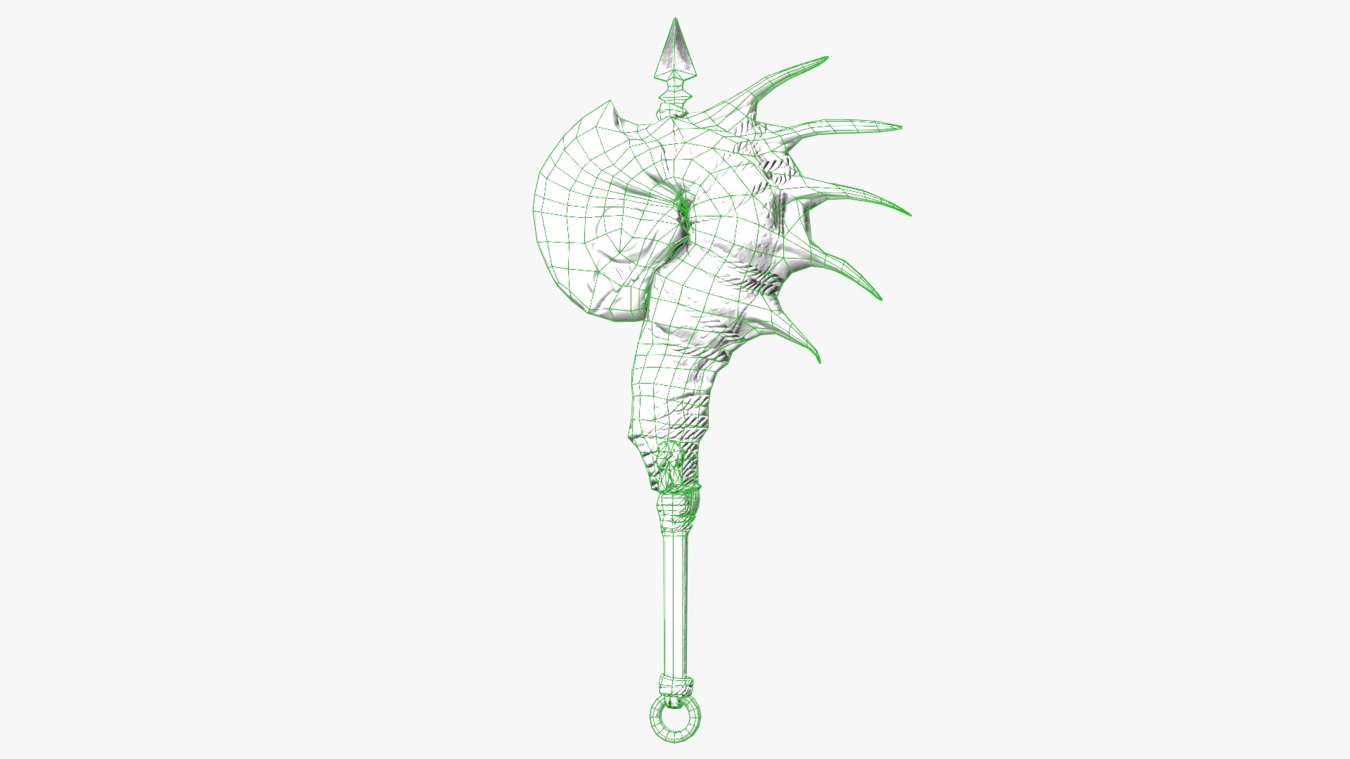 Fantasy RPG Monster Hunter Weapon - Fish Creature Axe Hammer Warhammer ...
