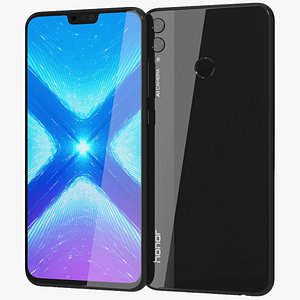 realistic honor 8x black 3D