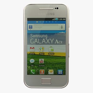 3d silver samsung galaxy ace model