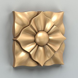 3D square rosette