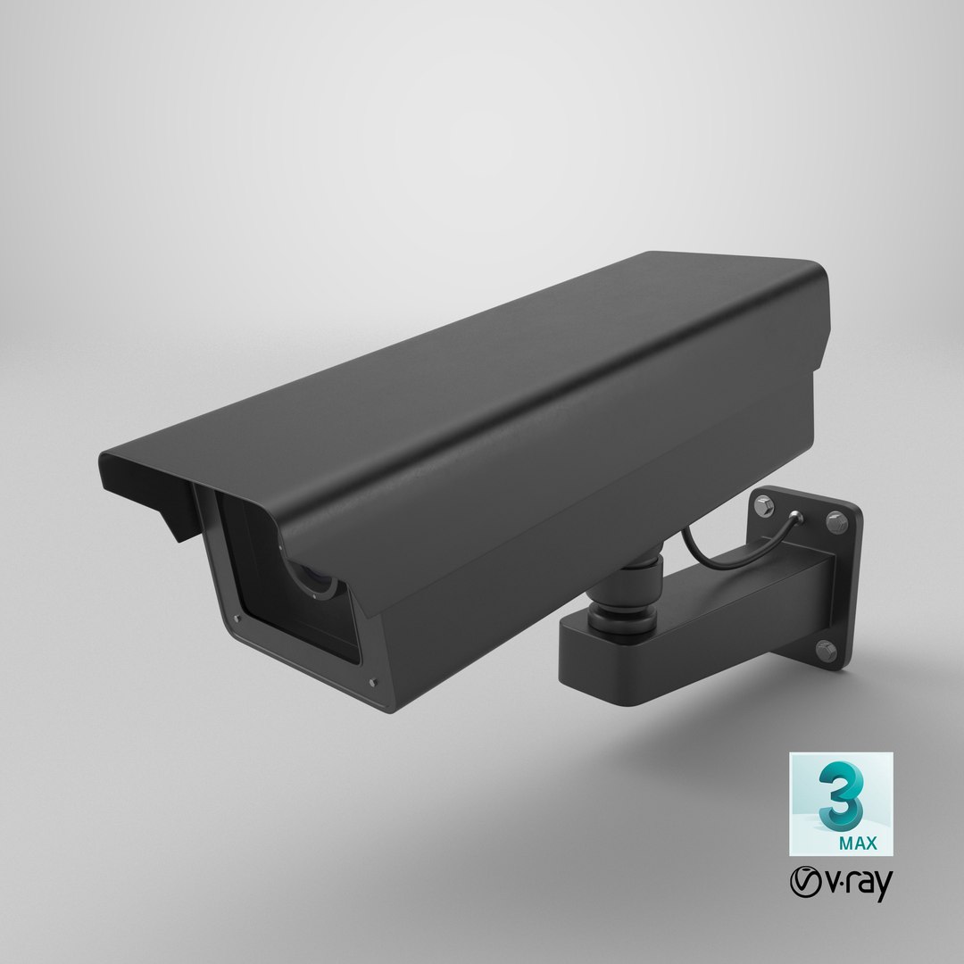 3D Black Security Camera Model - TurboSquid 2414187