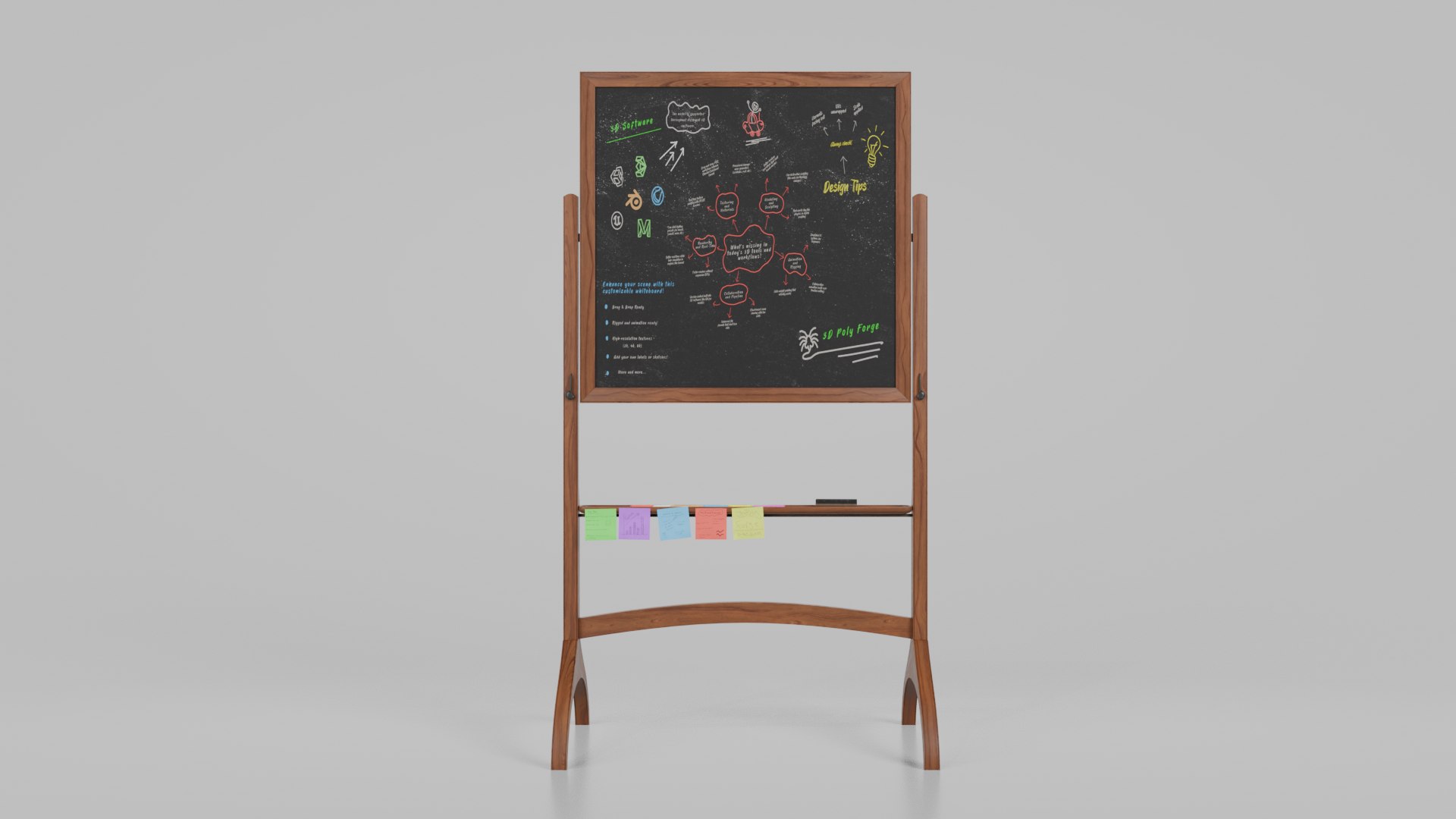3D Dual-Sided Writing Boards - Customizable Whiteboard and Chalkboard Set model https://p.turbosquid.com/ts-thumb/1v/byPVGm/cG/r_1/png/1785620921/1920x1080/fit_q87/26e42fe3fe1e87dc1b8a3f643c4a48ee688828de/r_1.jpg