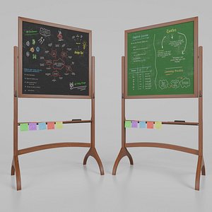 Dual-Sided Wooden Writing Board - Customizable Square Blackboard and Greenboard