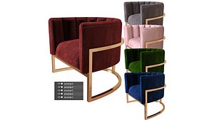 Velvet chair model