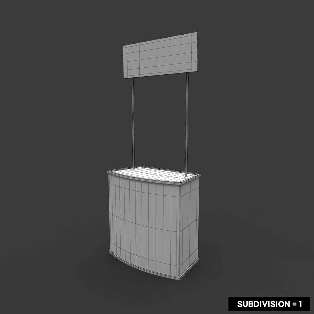 Portable Event Desk Mockup Model - TurboSquid 2286231