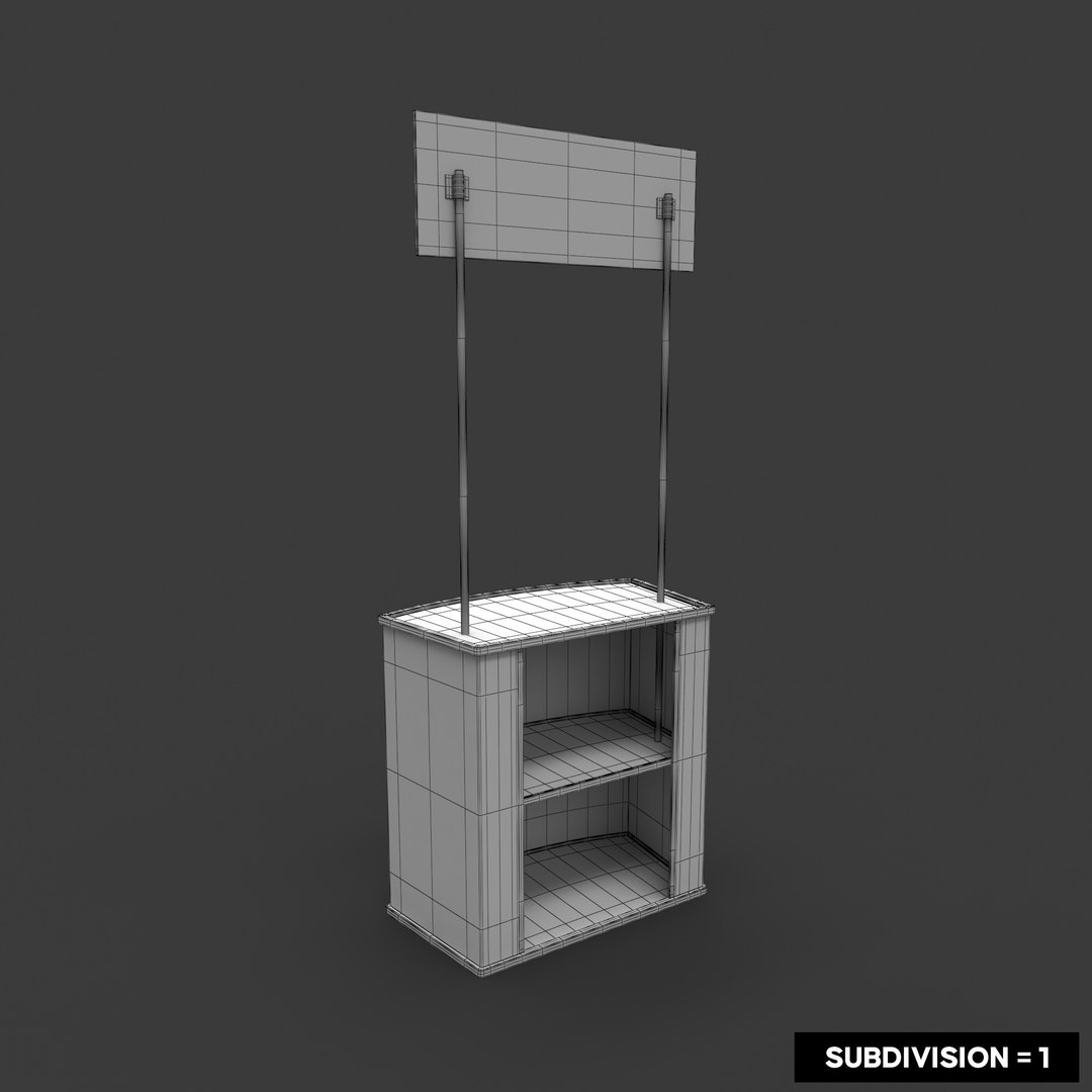 Portable Event Desk Mockup Model - TurboSquid 2286231