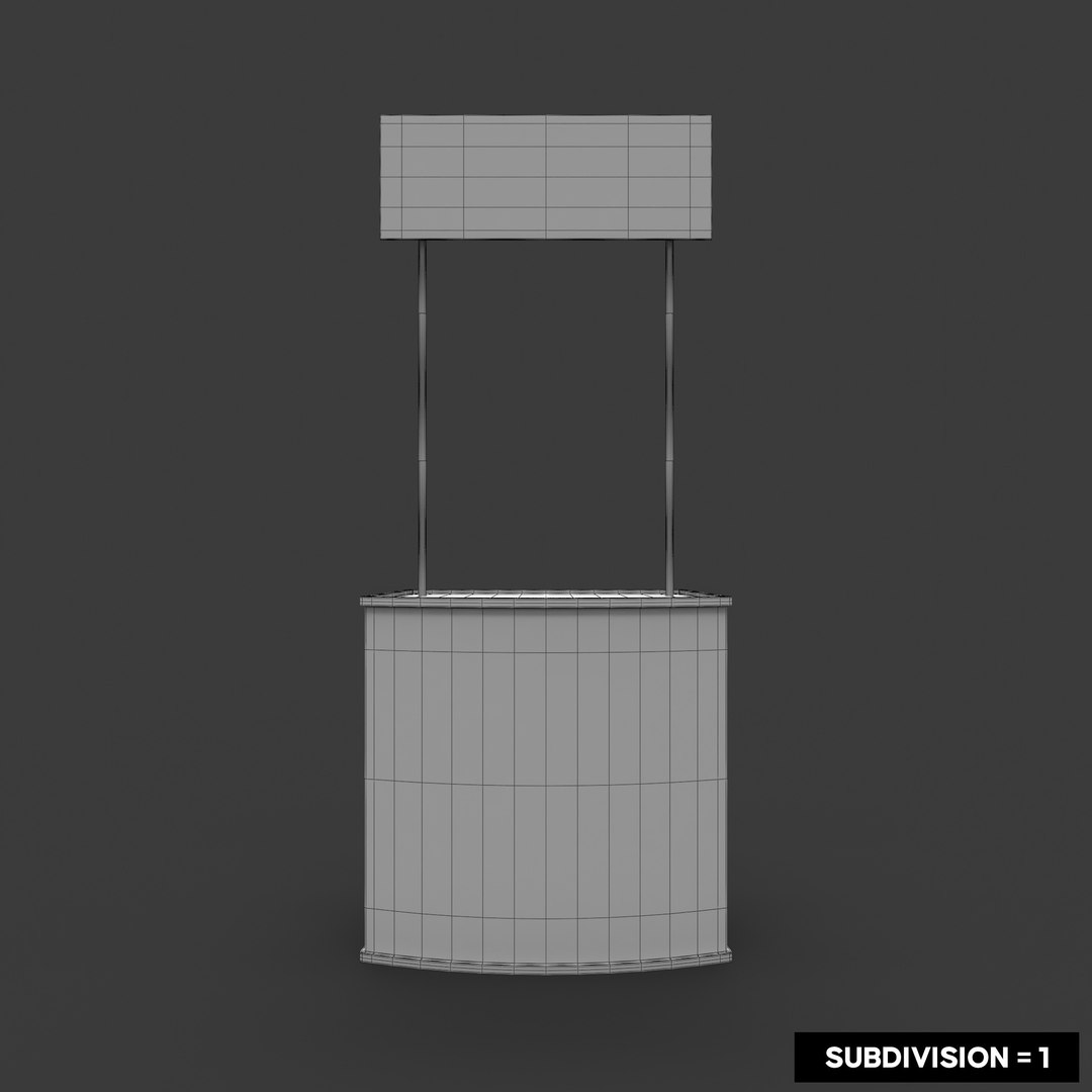 Portable Event Desk Mockup Model - TurboSquid 2286231