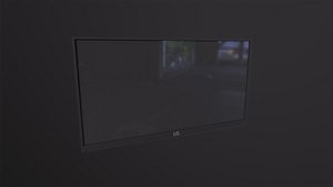 Flat Screen Wall TV 3D model