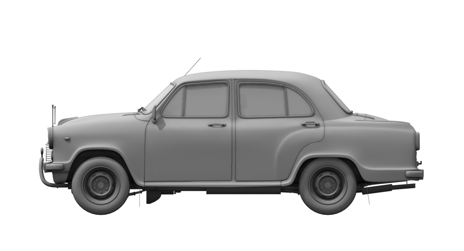 Ambassador Car 3D Model TurboSquid 1540319